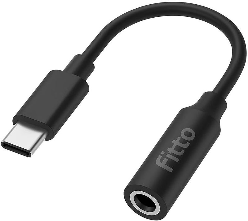 FITTO محول فيتو USB-C إلى 3.5 مم مع شريحة تقليل الضوضاء DAC للصوت لسماعات الرأس والميكروفون - Image 1