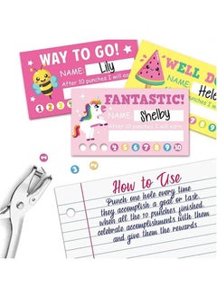 Realfrog Behavior Punch Cards for Kids Classroom Pack of 250 Reward Punch Cards - Incentive and Loyalty Cards for Business, Classroom and Students - Student Awards Teachers - 2 x 3 inches 5 Styles  - Image 4