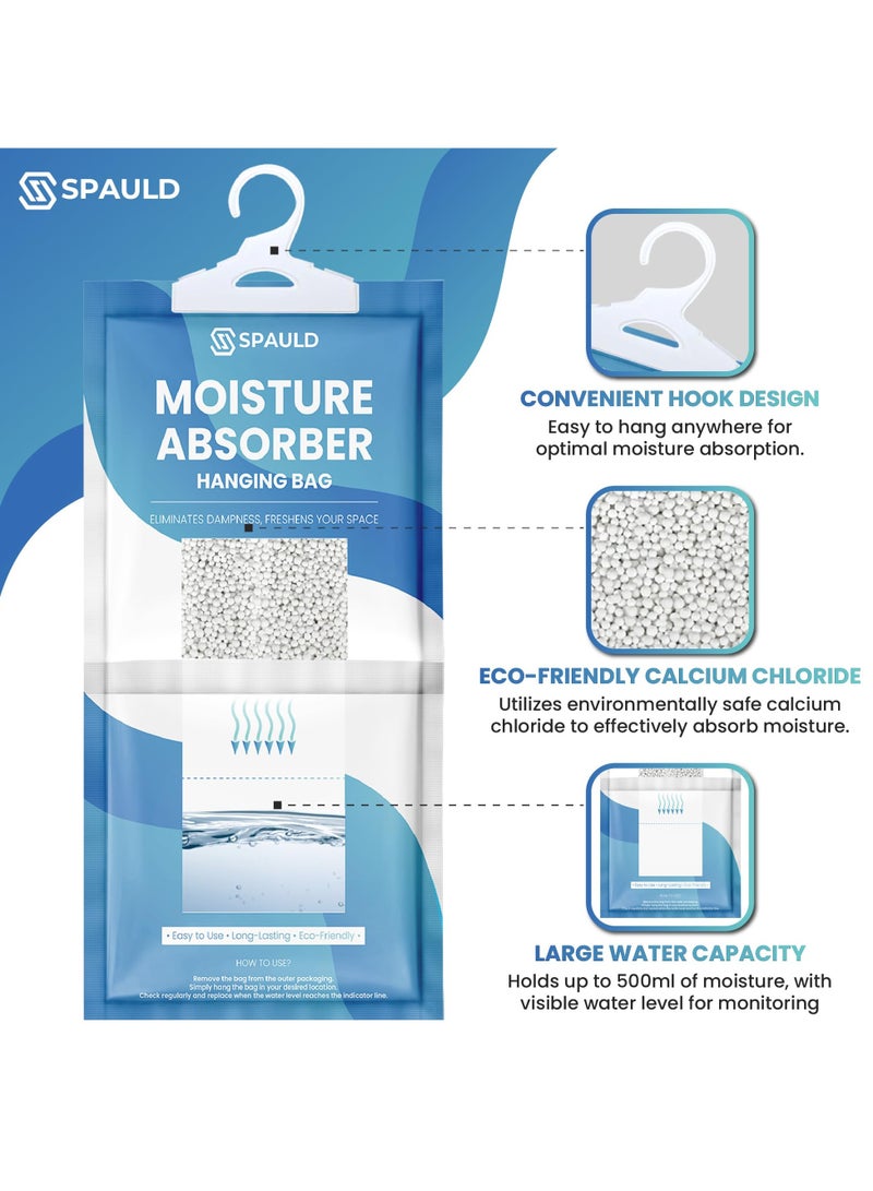 سبولد أكياس امتصاص الرطوبة، كبيرة 230 جرام لكل منها (عبوة من 10 أكياس) أكياس مزيلة للرطوبة فائقة الامتصاص بدون رائحة للخزانة المعلقة، تزيل الروائح، تمتص الرطوبة للخزانة وغرف النوم والحمامات - Image 2