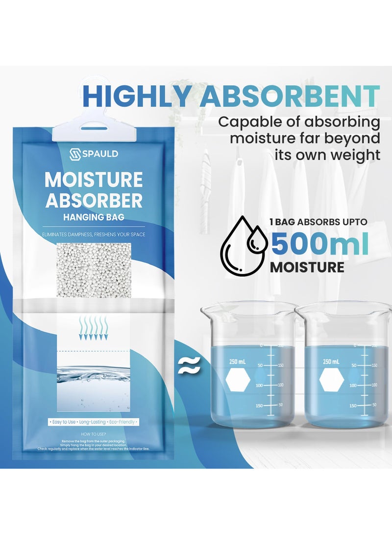 سبولد أكياس امتصاص الرطوبة، كبيرة 230 جرام لكل منها (عبوة من 10 أكياس) أكياس مزيلة للرطوبة فائقة الامتصاص بدون رائحة للخزانة المعلقة، تزيل الروائح، تمتص الرطوبة للخزانة وغرف النوم والحمامات - Image 3