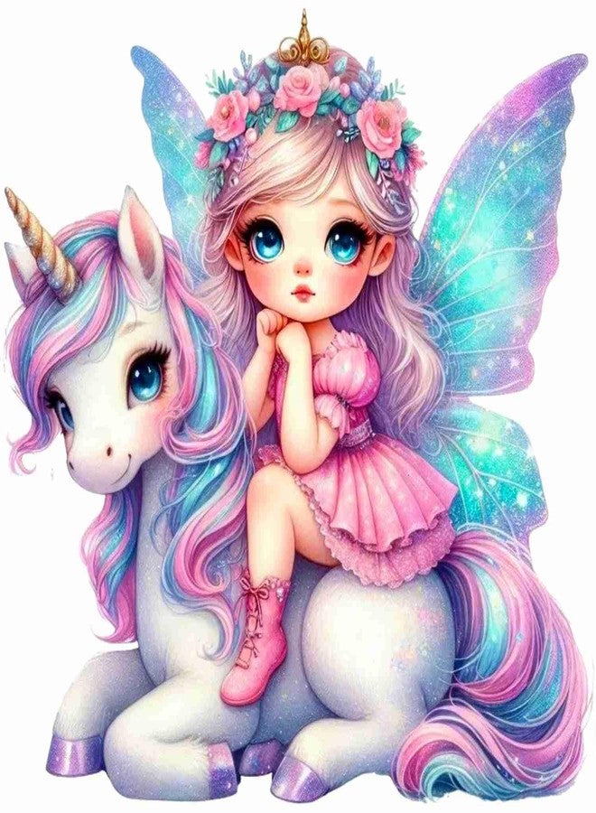 SkyOlla Girl Fairy Wall Sticker | Princess Vinyl Wall Decals for Kids Room | Cute Cartoon Theme Self Adhesive Sticker | Nursery Room Decor (Pack of 1) - Image 1