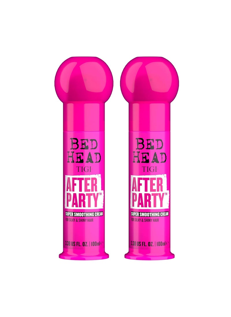 BED HEAD TIGI Bed Head After Party Smoothing Cream  For AntiFrizz  Smooth Hair of All Types  Use on Wet or Dry Hair  Premium Care Products for Women  Men  338 fl oz 2 Pack 