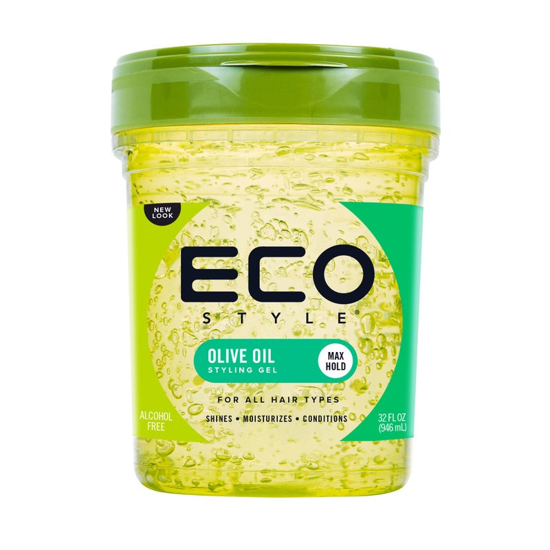 Eco Style Ecoco Eco Style Gel Olive Oil - 100% Pure Olive Oil - Adds Shine And Tames Split Ends - Weightless Style - Nourishes And Repairs - Adds Moisture To The Scalp - Superior Hold - Healthy Shine - 32 Oz - Image 1