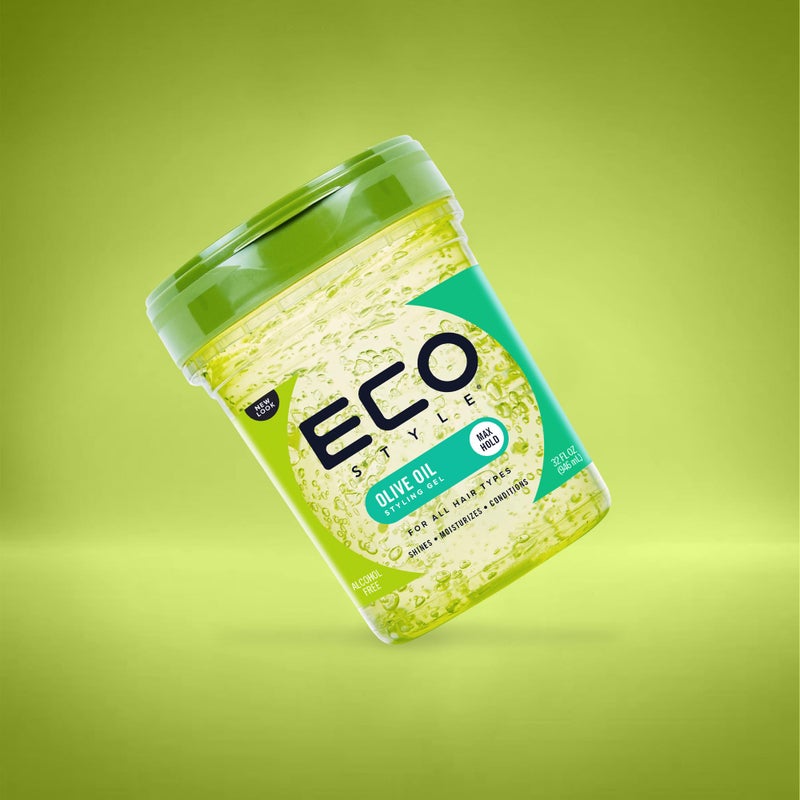 Eco Style Ecoco Eco Style Gel Olive Oil - 100% Pure Olive Oil - Adds Shine And Tames Split Ends - Weightless Style - Nourishes And Repairs - Adds Moisture To The Scalp - Superior Hold - Healthy Shine - 32 Oz - Image 2