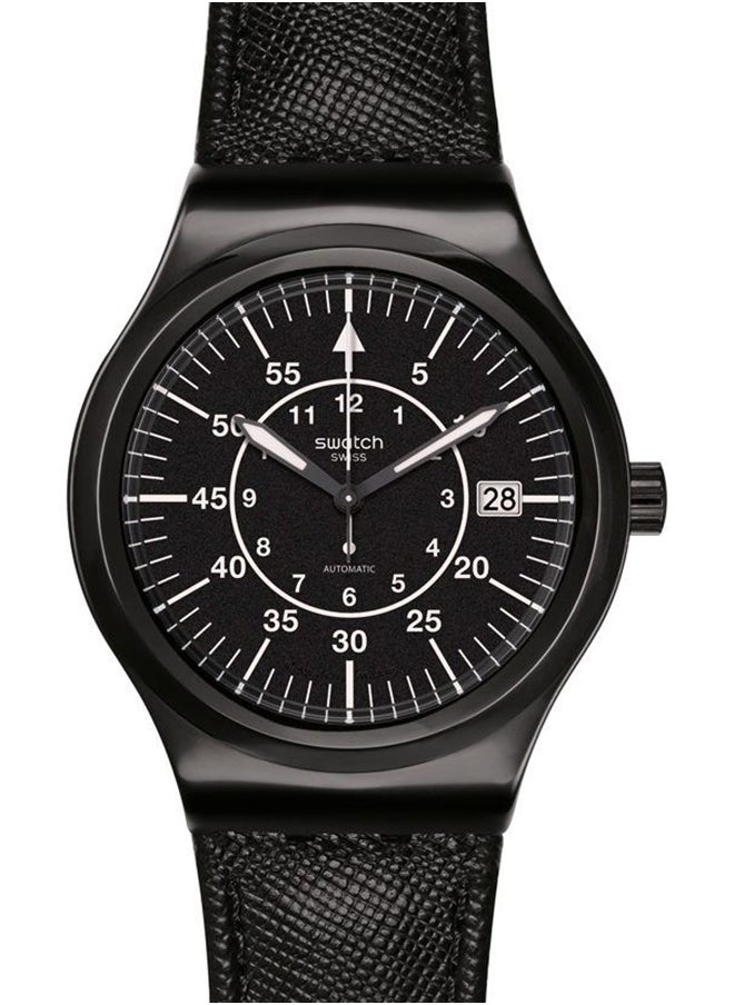 Men Sistem Slate Quartz Movement Water Resistant Wrist Watch - 36 Mm