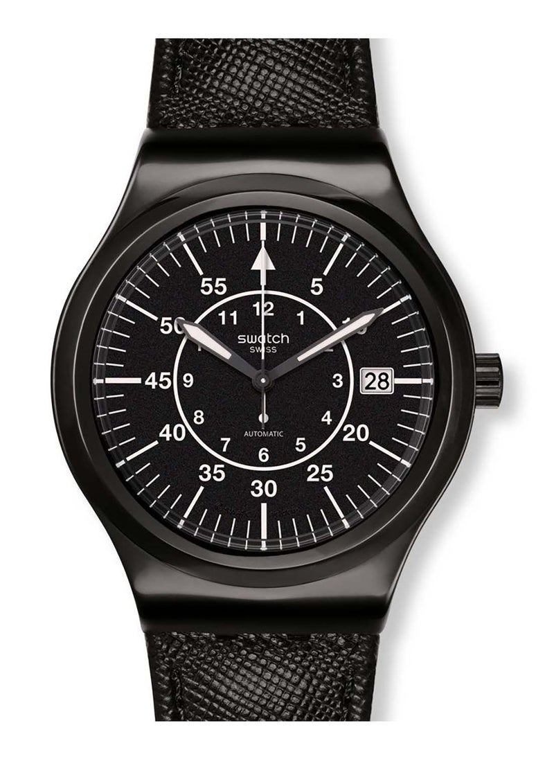 Men Sistem Slate Quartz Movement Water Resistant Wrist Watch - 36 Mm