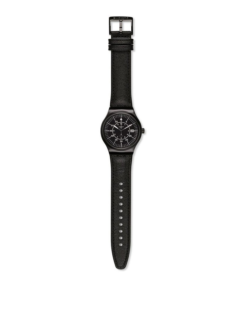 Men Sistem Slate Quartz Movement Water Resistant Wrist Watch - 36 Mm