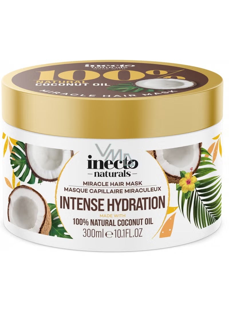Inecto Naturals Miracle Hair Mask Intense Hydration With Coconut Oil 300 ML - Image 1