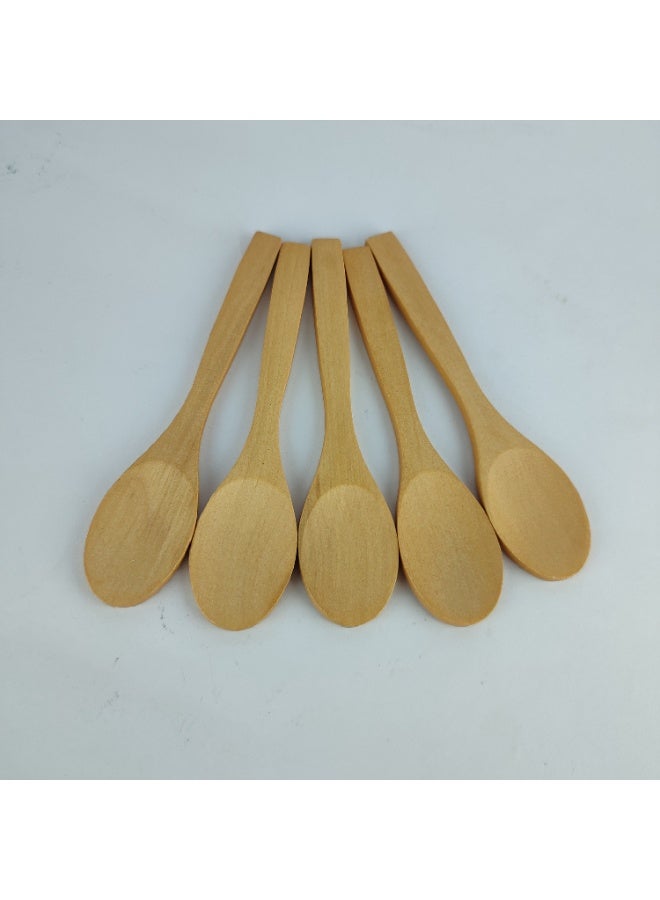 طقم 5 معالق خشب صغيرة – مثالية للعسل والأطعمة - Image 3