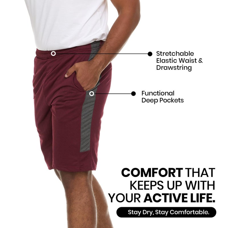 Essential Elements Athletic Shorts for Men - Men's Basketball Shorts - Sports Shorts for Workout, Gym, Running (5 Pack/Set D, Small) - Image 3