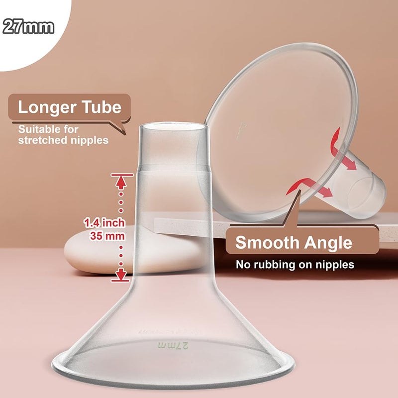 Nenesupply 27mm Flange Compatible with Medela Breast Pump Parts Replace 27mm Medela Flange Accessories Compatible with Pump in Style Parts Symphony Swing Harmony Work with Personalfit Flex - Image 3