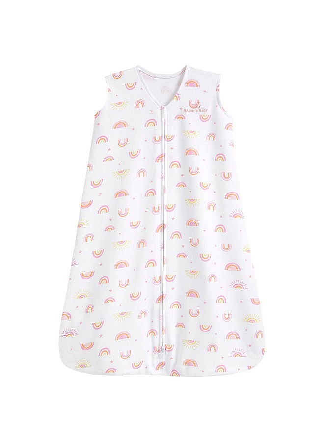 Baby Sleeping Bag, 0.5 Tog Sleepsack, 100% Cotton, Sunshine Rainbows Sleeping Sack For Newborn Babies, Easy Zip Access Nappy Change, Lullaby Trust Partners, Unisex, Boys And Girls, 6 - 18 Months