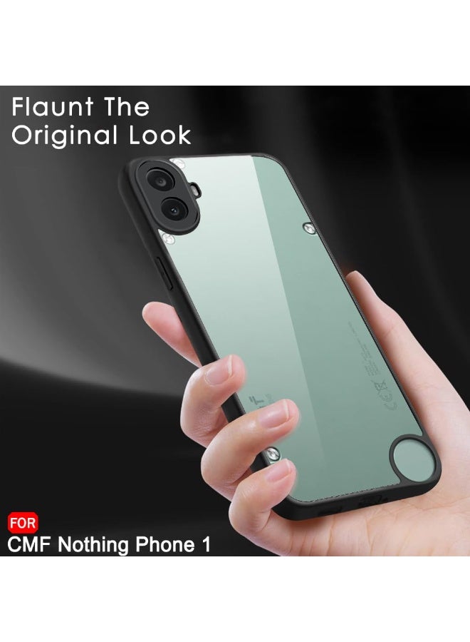 Crystal Clear Non Yellowing Grade Protection Shockproof Protective Cover with Camera Protection for Nothing Phone 1 (Black) - Image 2