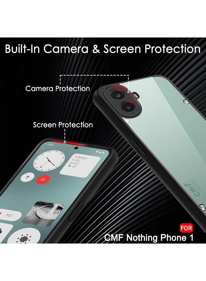 Crystal Clear Non Yellowing Grade Protection Shockproof Protective Cover with Camera Protection for Nothing Phone 1 (Black) - Image 4