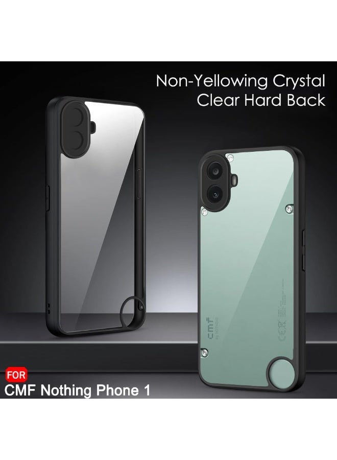 Crystal Clear Non Yellowing Grade Protection Shockproof Protective Cover with Camera Protection for Nothing Phone 1 (Black) - Image 5