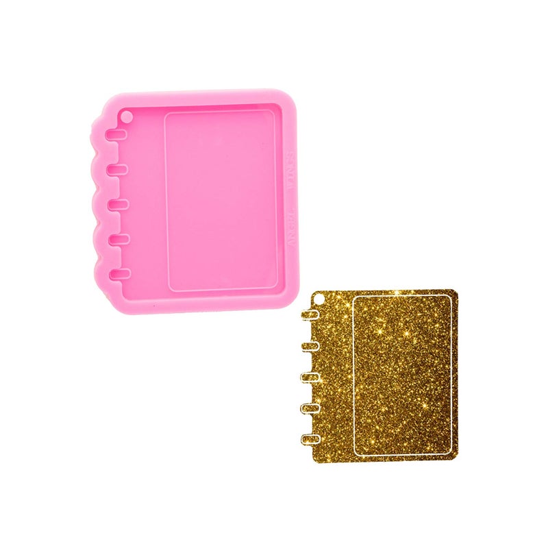 Super Glossy Resin Calendar Mold Notebook Style Silicone Keychain Mould Epoxy Resin Casting Mold Jewellery Making Craft Polymer Clay Mold