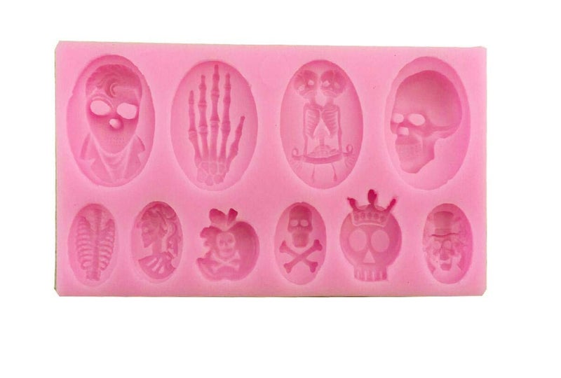 FOYARA Halloween Skull Skeleton Fondant Silicone Cake Decoration Mould Chocolate Mould Sugar Icing Gumpaste Kitchen DIY Baking Tools - Image 4