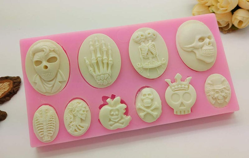 FOYARA Halloween Skull Skeleton Fondant Silicone Cake Decoration Mould Chocolate Mould Sugar Icing Gumpaste Kitchen DIY Baking Tools - Image 5