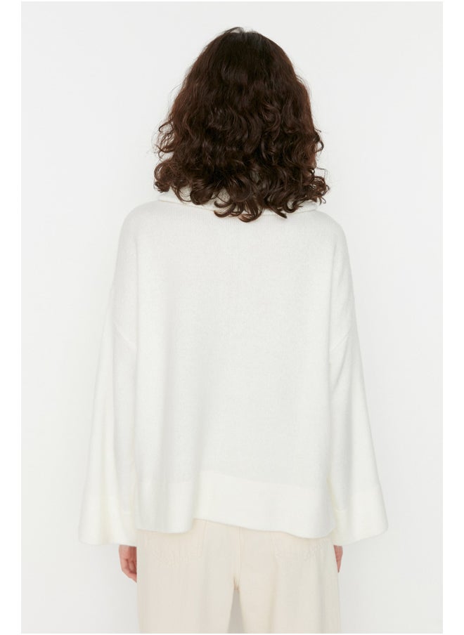trendyol - Sweater - Ecru - Oversize - Image 1