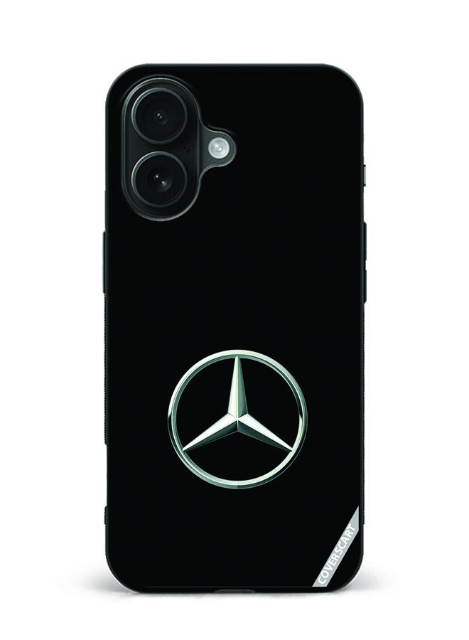 COVERSCART Protective Case Cover For Apple iPhone 16 Plus Mercedes Design Black