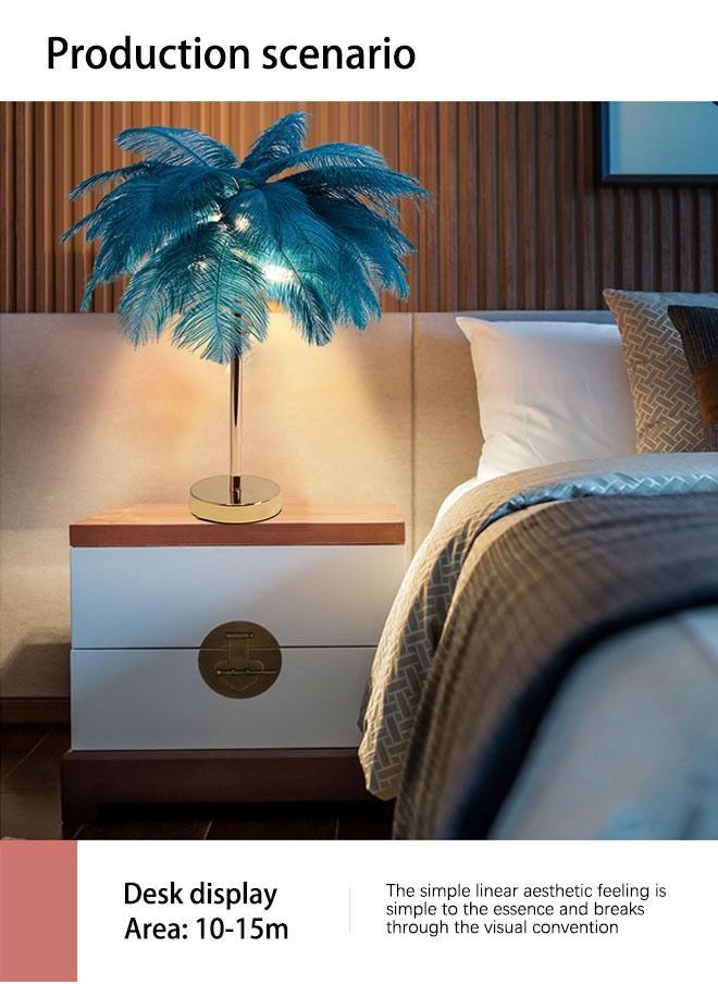 Arabest - Feather Table Lamp Home Book Lights Minimalist Solid Feather Table Lamp Bedside Desk - Image 1