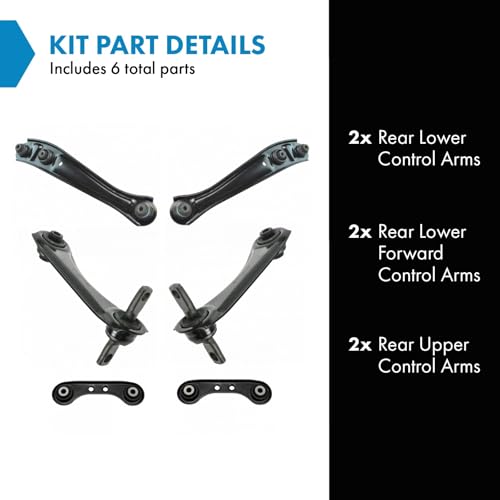 TRQ Rear Control Arm Set Compatible with 1996-2000 Honda Civic - Image 2