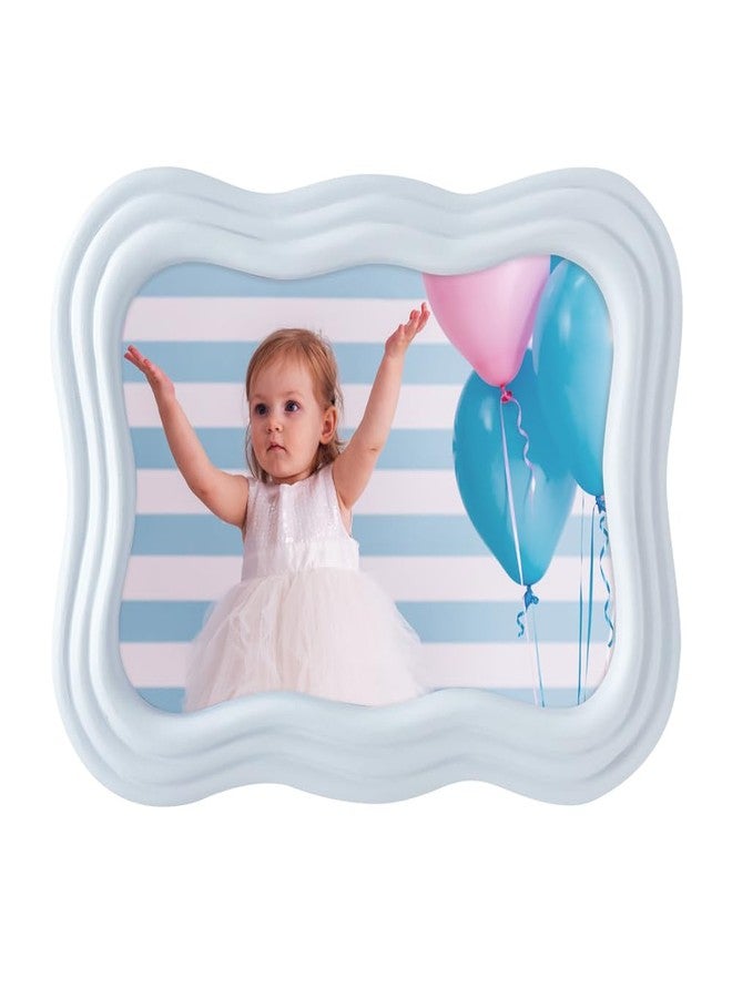 Isaac Jacobs 4x6 Matte Ligh Blue Curved Deco Frame for Tabletop and Wall Display, Decorative Art, Design, Home Décor, Gift (4x6, Matte Ligh Blue) - Image 4