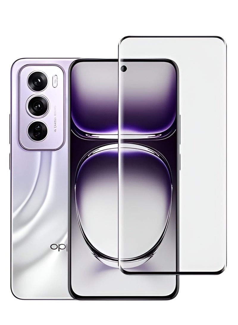 BORTONY OPPO Reno 12 Pro Screen Protector full Glue Edge to Edge Screen Glass Anti-shatter 9H Hardness Scratch Proof Tempered Glass Compatible for OPPO Reno 12 Pro 5G - Image 4