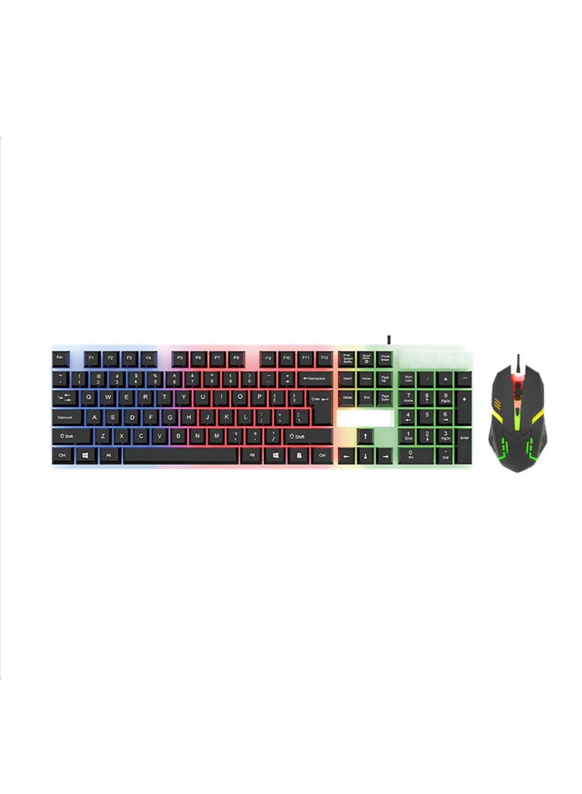 Gamma Keyboard And Mouse Combo Gaming 7 Color Mixing light effect RGB ...