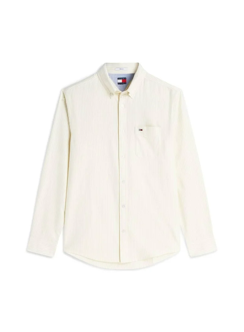 Tommy Jeans Citronella Stripe Regular Fit Stripe Oxford Shirt for Men | Best Price UAE