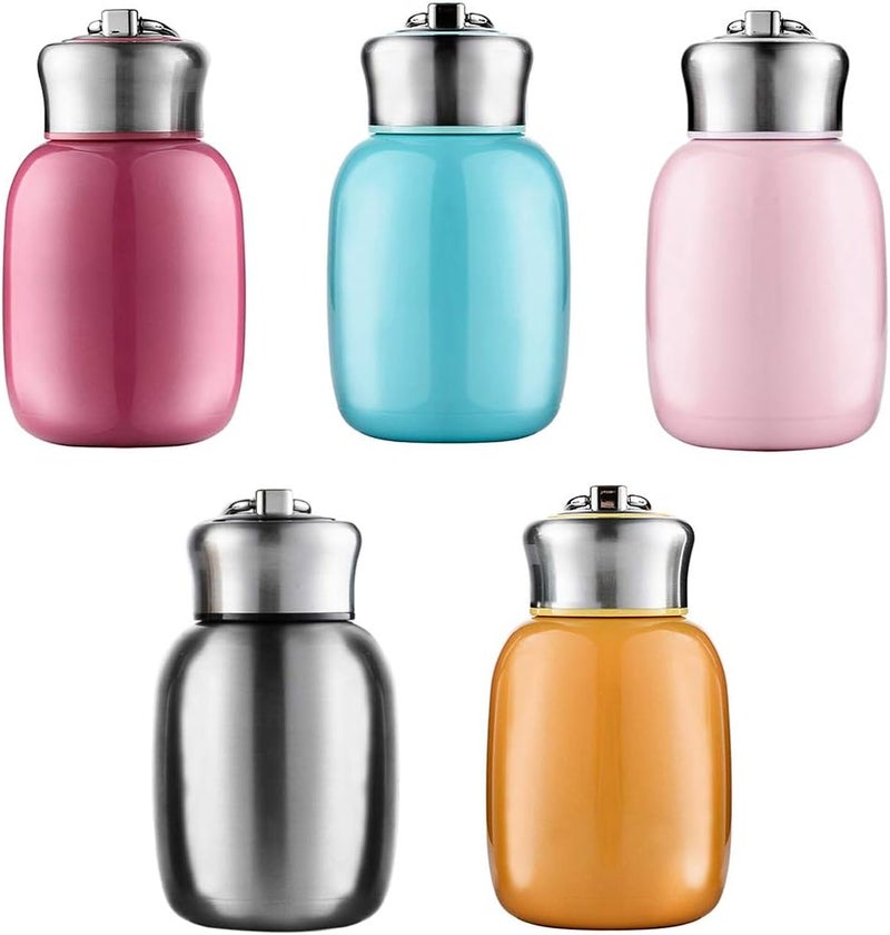 klarako Mini Vacuum Flasks Cute Kids Coffee Milk Water Drinking Cup Travel Kettle  Wood - Image 2