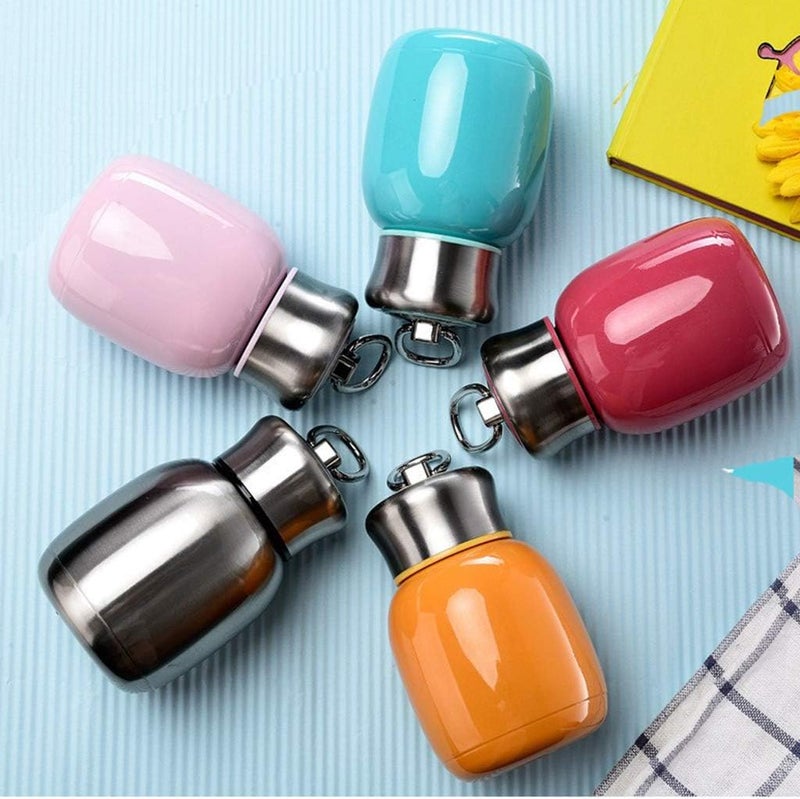 klarako Mini Vacuum Flasks Cute Kids Coffee Milk Water Drinking Cup Travel Kettle  Wood - Image 3