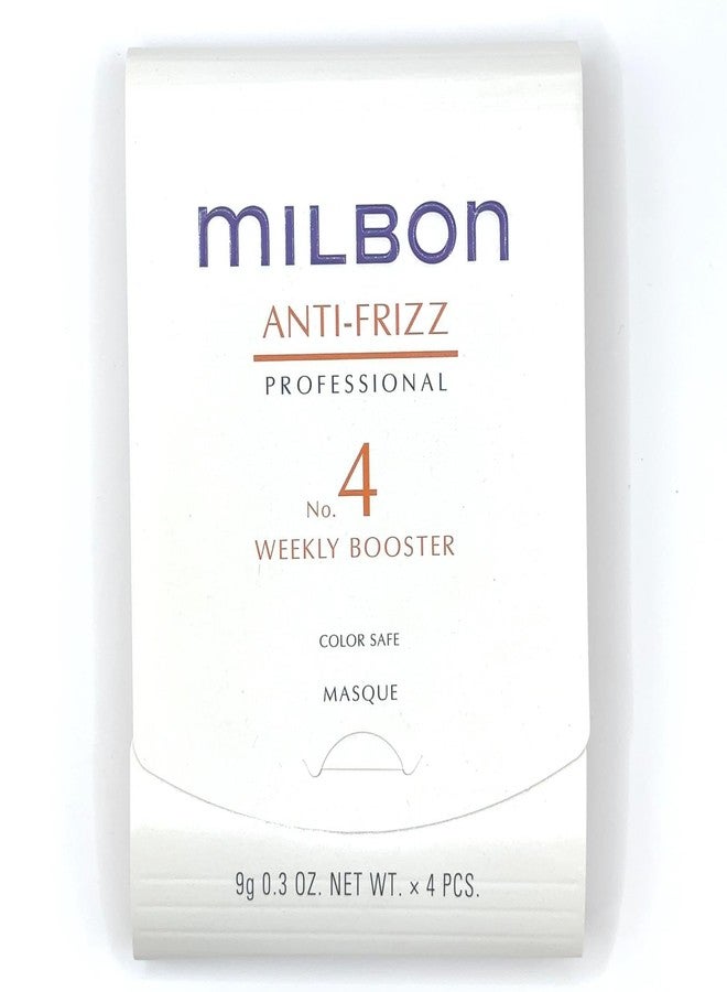 Milbon No.4 Weekly Booster Anti-frizz Treatment 4 Count, 0.3oz Each - Image 1