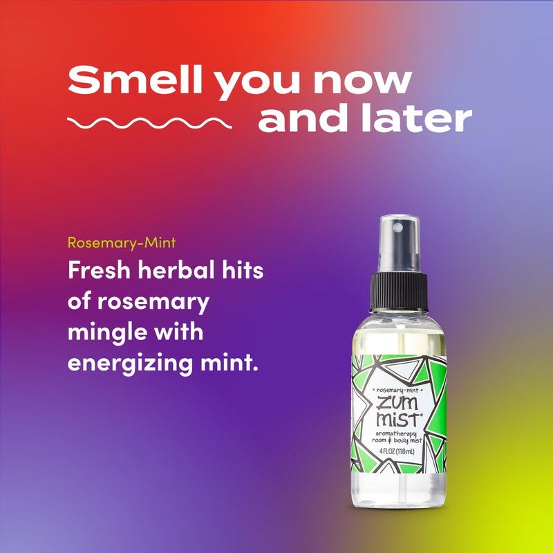 Indigo Wild Zum Mist Room & Body Spray - Aromatherapy Essential Oil Spray - Natural Body Mist & Room Spray - Rosemary-Mint Scent - 4 fl oz (2 Pack) - Image 3
