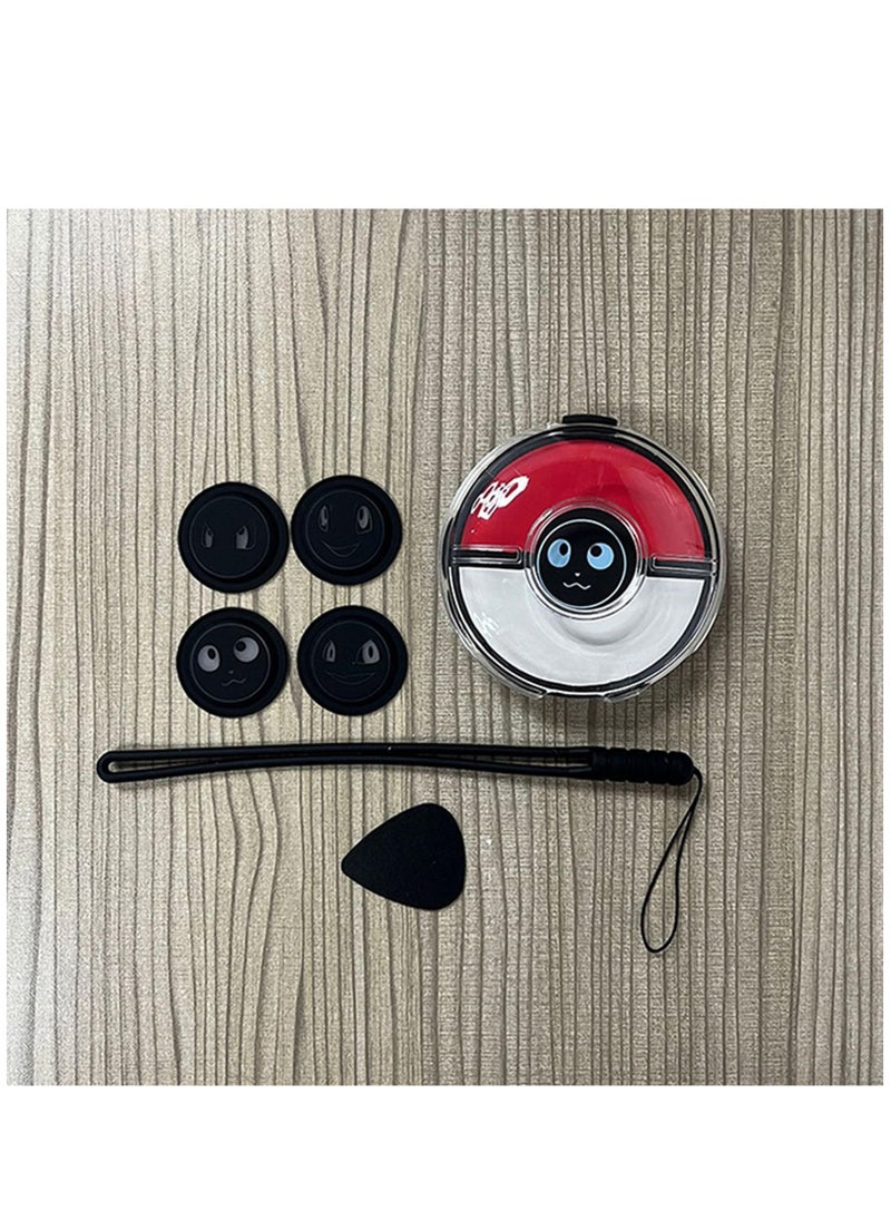 Generic - Protective Cover Compatible with Pokemon GO Plus+ Accessories Clear Anti-Drop Crystal Case with 4 Mood Button Pads and Hand Strap - Image 1