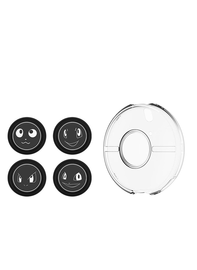 Generic - Protective Cover Compatible with Pokemon GO Plus+ Accessories Clear Anti-Drop Crystal Case with 4 Mood Button Pads and Hand Strap - Image 1