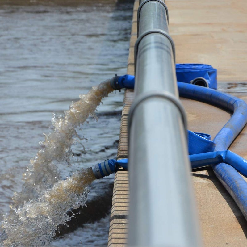 APACHE Apache 98138066 3 x 50 Blue StandardDuty PVC LayFlat Discharge Hose with Poly Cam Lock Fittings - Image 3
