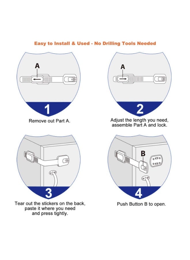Child Safety Cabinet and Appliance Locks (3 Pcs) - Image 4
