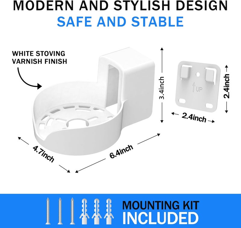 SONGCHEER Router Shelf Wall Mount for Tp Link Deco X20 X50 X60 X55 Deco Mesh WiFi 6 WiFi Router Holder Stand Bracket Shelf Cable Organizer with Screw Mounting Kit (2Pack) - Image 5