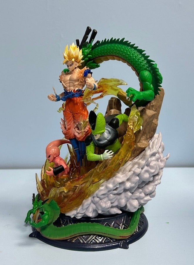 هالامودو دراغون بول سوبر روك سباق الذكرى غوكو الخلية فريدا وبو مشهد تمثال الرقم النموذجي - Image 2