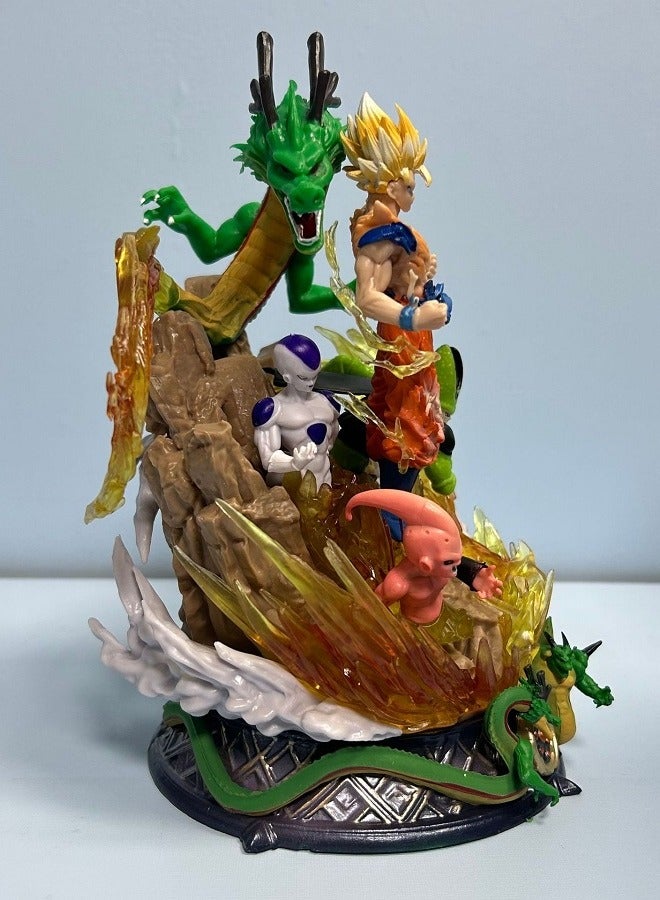 هالامودو دراغون بول سوبر روك سباق الذكرى غوكو الخلية فريدا وبو مشهد تمثال الرقم النموذجي - Image 4
