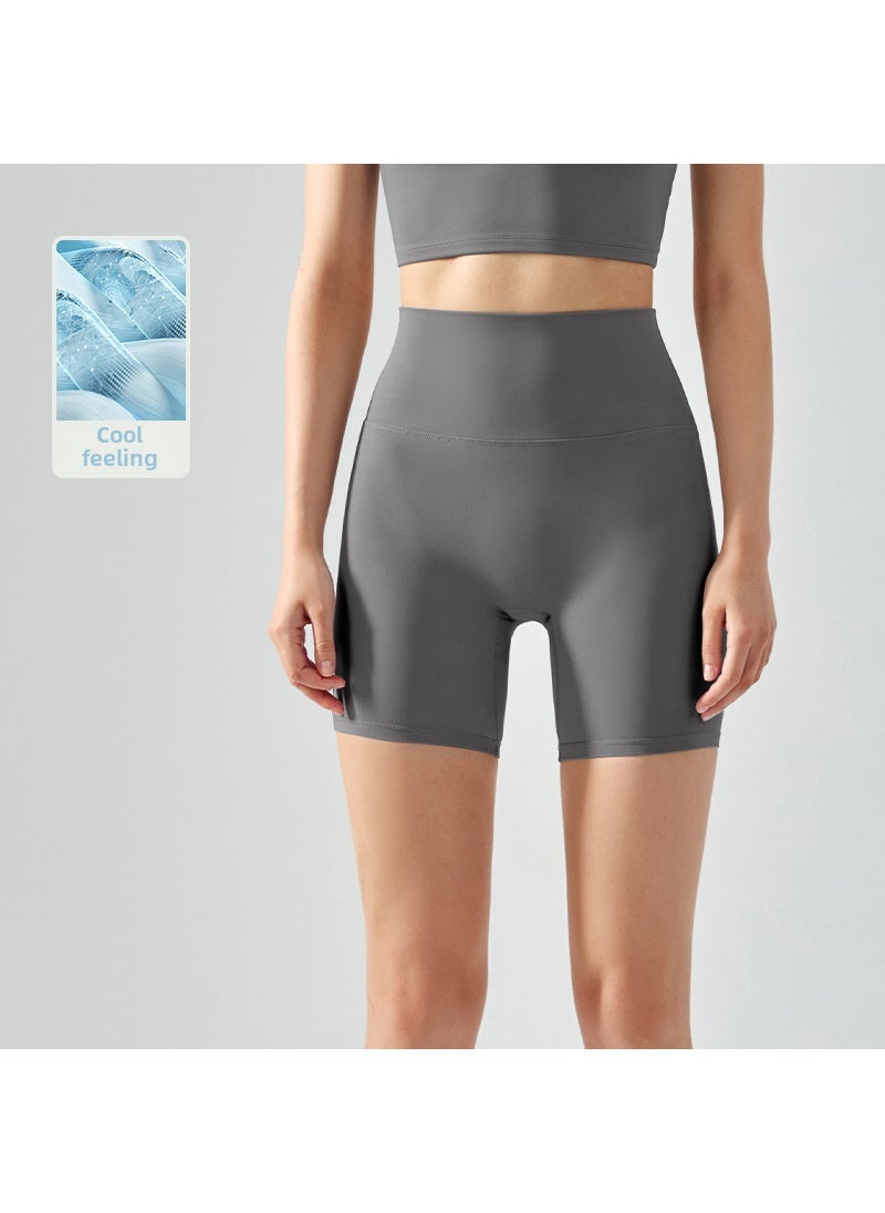 High-Waist Cool-Touch Cycling Shorts for Women Sea rock ash (cool feeling)