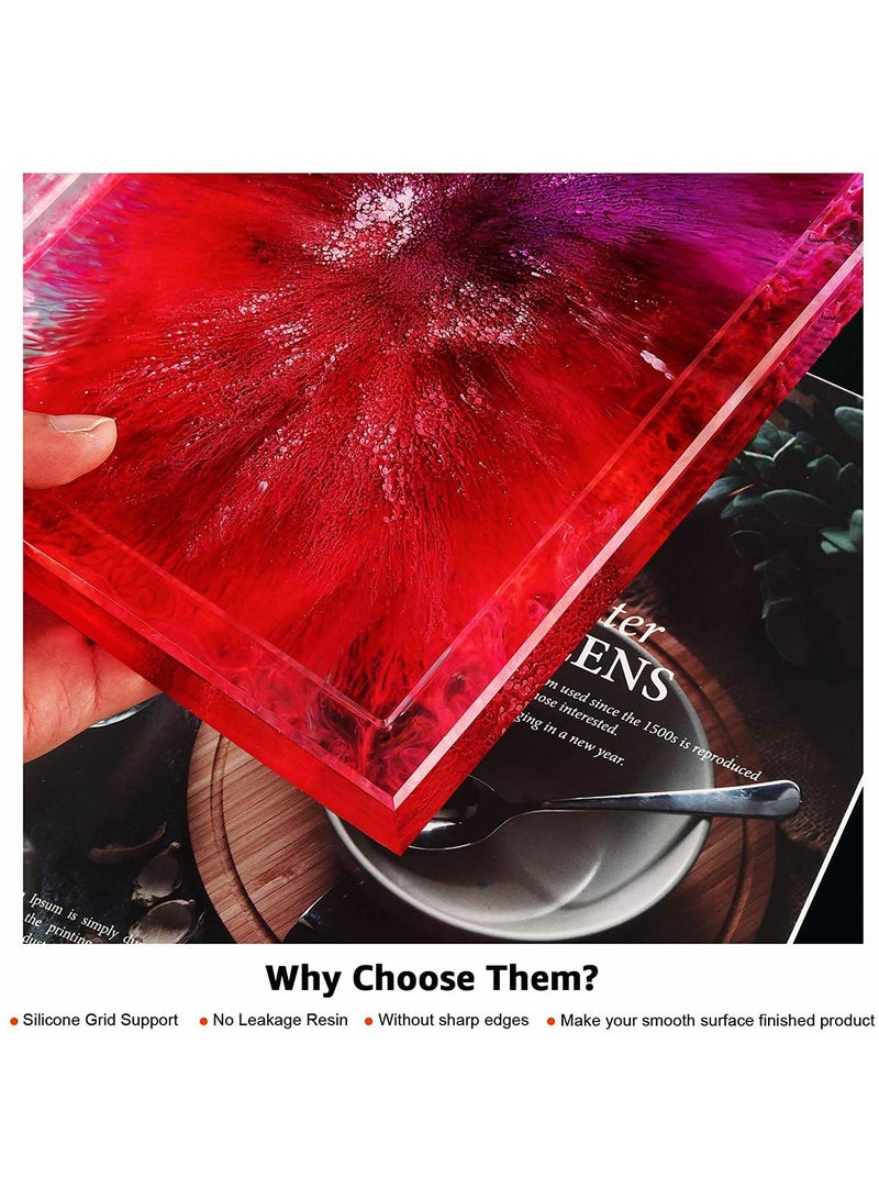 Excefore Large Tray Molds for Resin Casting, Cool Rolling Tray Epoxy Silicone Molds Easy to Release Rectangle Resin Casting Molds - Image 4