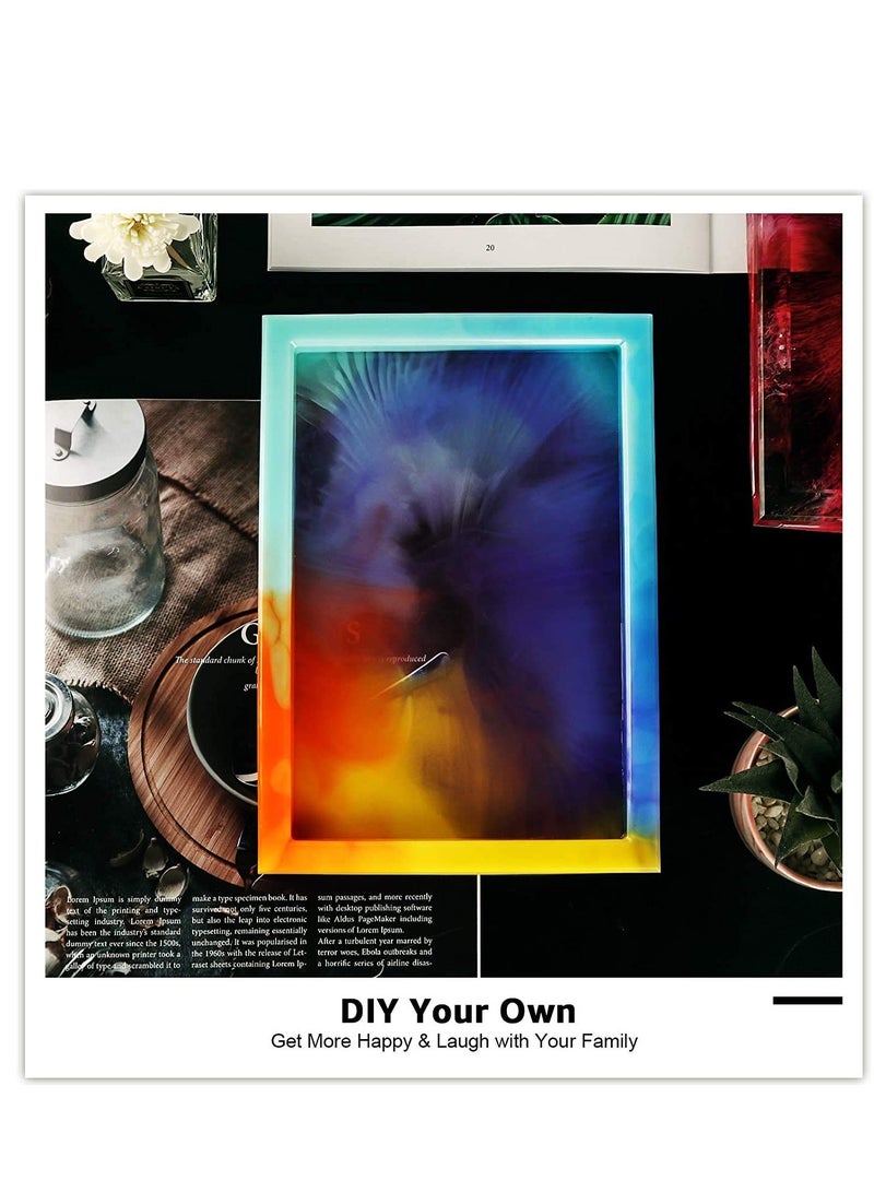 Excefore Large Tray Molds for Resin Casting, Cool Rolling Tray Epoxy Silicone Molds Easy to Release Rectangle Resin Casting Molds - Image 3