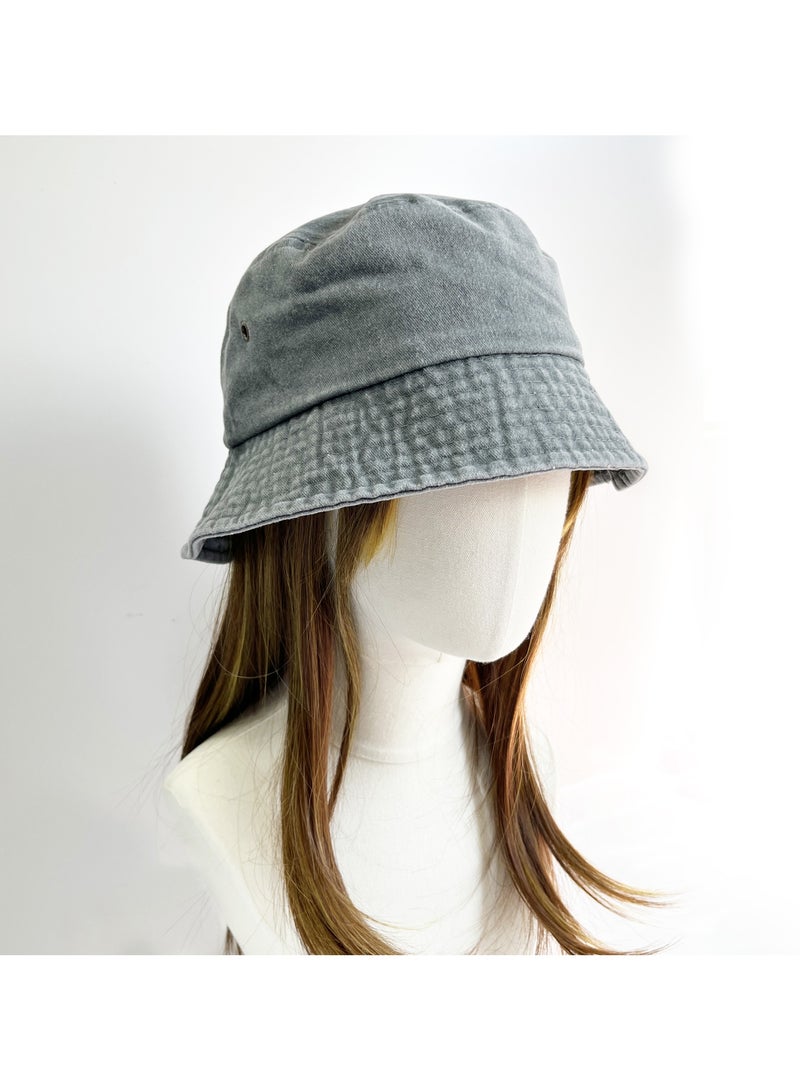 Generic Washed fisherman's hat Denim sun hat Outdoor sunscreen spray basin hat Fashion travel hat  - Image 5