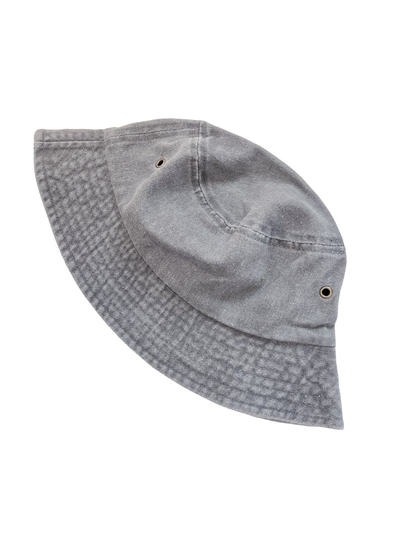 Generic Washed fisherman's hat Denim sun hat Outdoor sunscreen spray basin hat Fashion travel hat  - Image 2