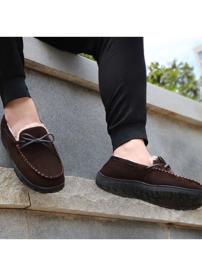 Mixin Mens Slippers Indoor Outdoor Memory Foam House Shoes Anti-Slip Moccasins Slippers for Men - Image 3