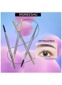 msmeeshu 2 In 1 Eyebrow Pencil , Water And Sweat Resistant, Dual-Ended Design, Fine Tip With A Diameter Of 1.5 Mm For Precision, Suitable For Normal Skin, Ideal For Beginners.  - Image 1
