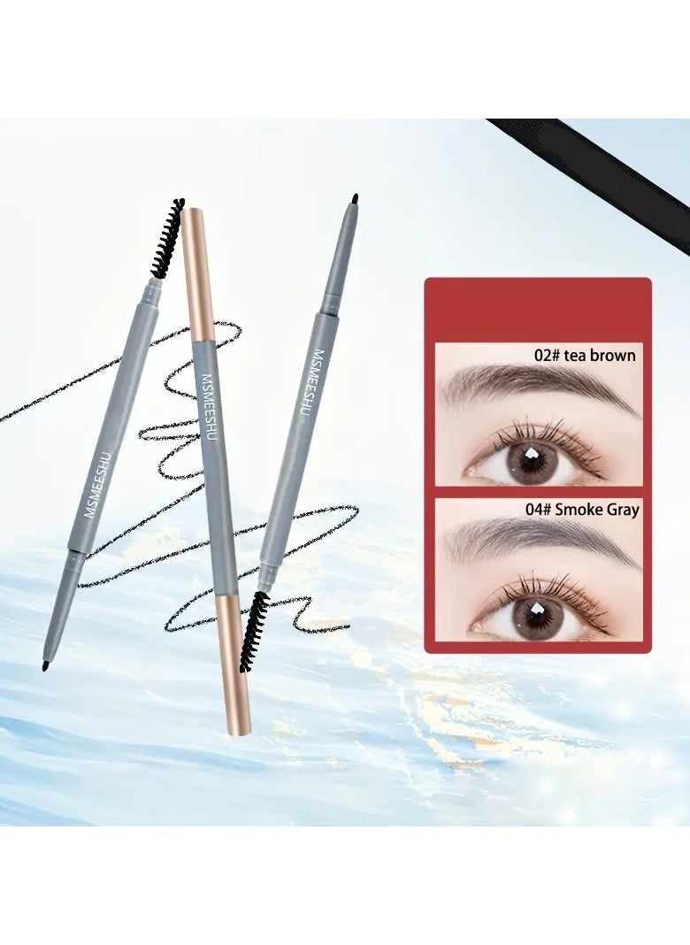 msmeeshu - 2 In 1 Eyebrow Pencil , Water And Sweat Resistant, Dual-Ended Design, Fine Tip With A Diameter Of 1.5 Mm For Precision, Suitable For Normal Skin, Ideal For Beginners. - Image 1