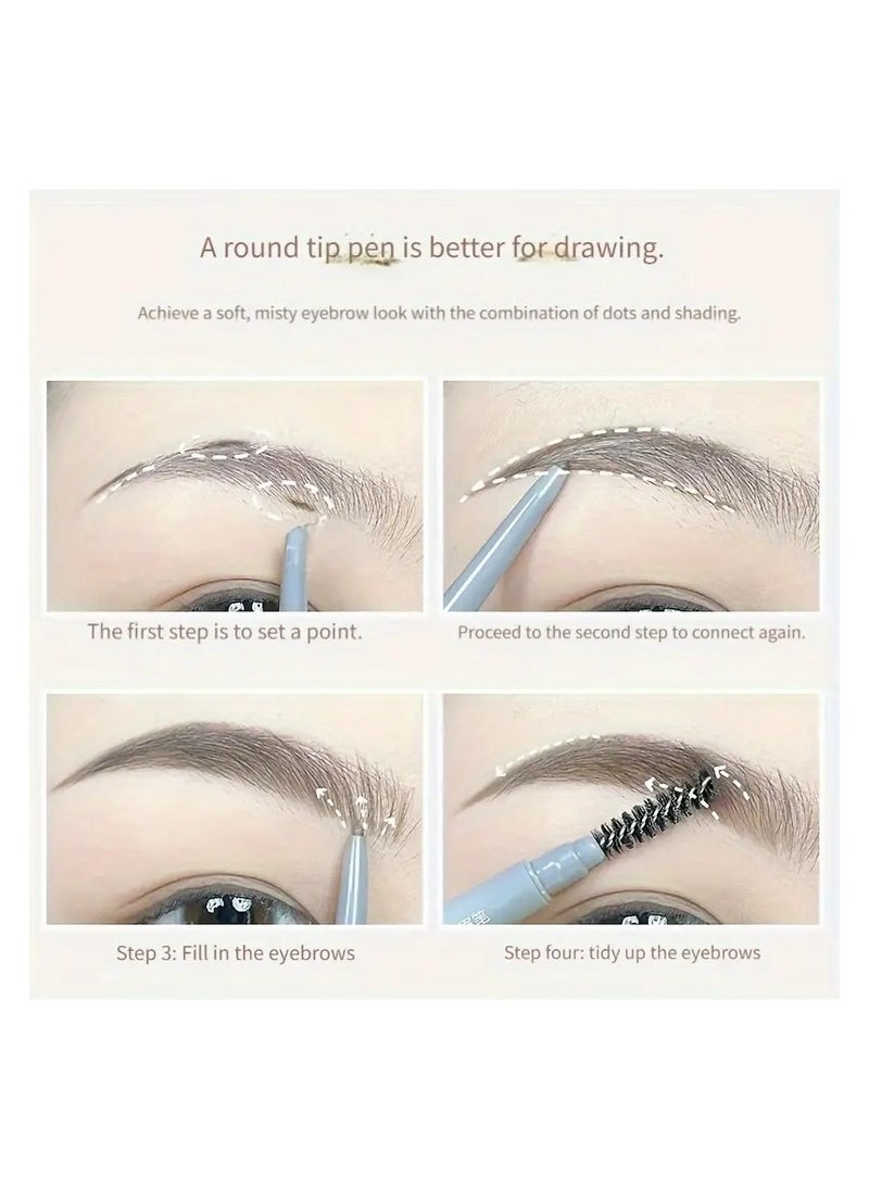 msmeeshu - 2 In 1 Eyebrow Pencil , Water And Sweat Resistant, Dual-Ended Design, Fine Tip With A Diameter Of 1.5 Mm For Precision, Suitable For Normal Skin, Ideal For Beginners. - Image 1